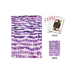 Original Feather Opaque Color Purple Playing Cards (mini)  by Mariart