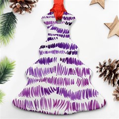 Original Feather Opaque Color Purple Christmas Tree Ornament (two Sides)