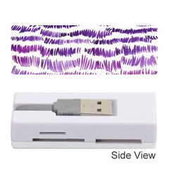 Original Feather Opaque Color Purple Memory Card Reader (stick)  by Mariart