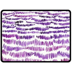 Original Feather Opaque Color Purple Double Sided Fleece Blanket (large)  by Mariart