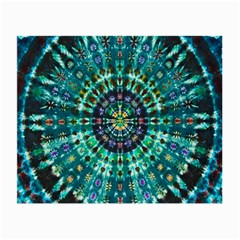 Peacock Throne Flower Green Tie Dye Kaleidoscope Opaque Color Small Glasses Cloth by Mariart