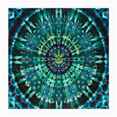 Peacock Throne Flower Green Tie Dye Kaleidoscope Opaque Color Medium Glasses Cloth by Mariart