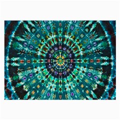 Peacock Throne Flower Green Tie Dye Kaleidoscope Opaque Color Large Glasses Cloth by Mariart