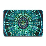 Peacock Throne Flower Green Tie Dye Kaleidoscope Opaque Color Small Doormat  24 x16  Door Mat