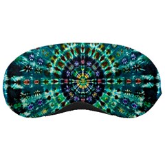 Peacock Throne Flower Green Tie Dye Kaleidoscope Opaque Color Sleeping Masks by Mariart