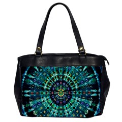 Peacock Throne Flower Green Tie Dye Kaleidoscope Opaque Color Office Handbags by Mariart