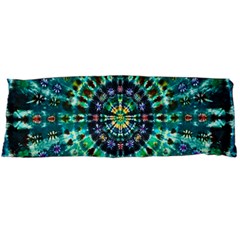 Peacock Throne Flower Green Tie Dye Kaleidoscope Opaque Color Body Pillow Case (dakimakura) by Mariart