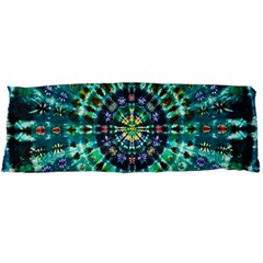 Peacock Throne Flower Green Tie Dye Kaleidoscope Opaque Color Body Pillow Case Dakimakura (two Sides) by Mariart