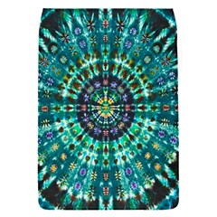 Peacock Throne Flower Green Tie Dye Kaleidoscope Opaque Color Flap Covers (s) 