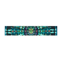 Peacock Throne Flower Green Tie Dye Kaleidoscope Opaque Color Flano Scarf (mini) by Mariart