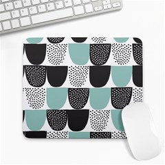 Sugar Blue Fabric Polka Dots Circle Large Mousepads