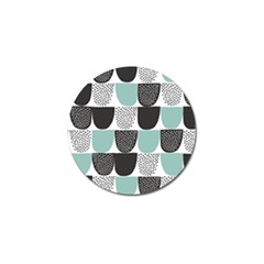 Sugar Blue Fabric Polka Dots Circle Golf Ball Marker