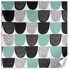 Sugar Blue Fabric Polka Dots Circle Canvas 20  X 20  