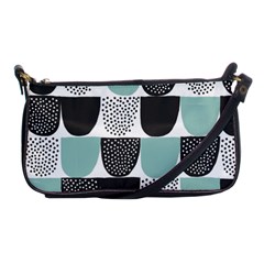 Sugar Blue Fabric Polka Dots Circle Shoulder Clutch Bags by Mariart