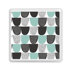 Sugar Blue Fabric Polka Dots Circle Memory Card Reader (square) 