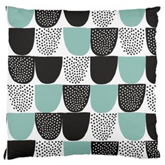 Sugar Blue Fabric Polka Dots Circle Large Flano Cushion Case (one Side) by Mariart