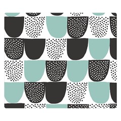 Sugar Blue Fabric Polka Dots Circle Double Sided Flano Blanket (small) 