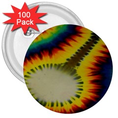 Red Blue Yellow Green Medium Rainbow Tie Dye Kaleidoscope Opaque Color 3  Buttons (100 Pack)  by Mariart