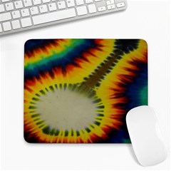 Red Blue Yellow Green Medium Rainbow Tie Dye Kaleidoscope Opaque Color Large Mousepads by Mariart