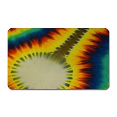 Red Blue Yellow Green Medium Rainbow Tie Dye Kaleidoscope Opaque Color Magnet (rectangular) by Mariart