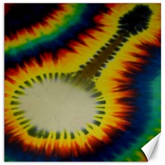 Red Blue Yellow Green Medium Rainbow Tie Dye Kaleidoscope Opaque Color Canvas 12  X 12   by Mariart