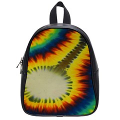 Red Blue Yellow Green Medium Rainbow Tie Dye Kaleidoscope Opaque Color School Bags (small)  by Mariart