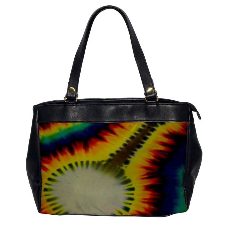 Red Blue Yellow Green Medium Rainbow Tie Dye Kaleidoscope Opaque Color Office Handbags