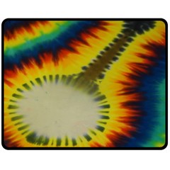 Red Blue Yellow Green Medium Rainbow Tie Dye Kaleidoscope Opaque Color Fleece Blanket (medium)  by Mariart