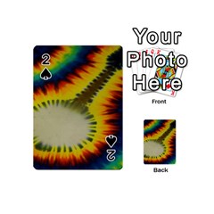 Red Blue Yellow Green Medium Rainbow Tie Dye Kaleidoscope Opaque Color Playing Cards 54 (mini)  by Mariart