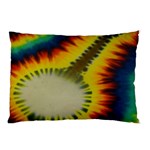 Red Blue Yellow Green Medium Rainbow Tie Dye Kaleidoscope Opaque Color Pillow Case (Two Sides) Front