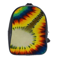 Red Blue Yellow Green Medium Rainbow Tie Dye Kaleidoscope Opaque Color School Bags (xl)  by Mariart