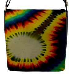 Red Blue Yellow Green Medium Rainbow Tie Dye Kaleidoscope Opaque Color Flap Messenger Bag (s) by Mariart