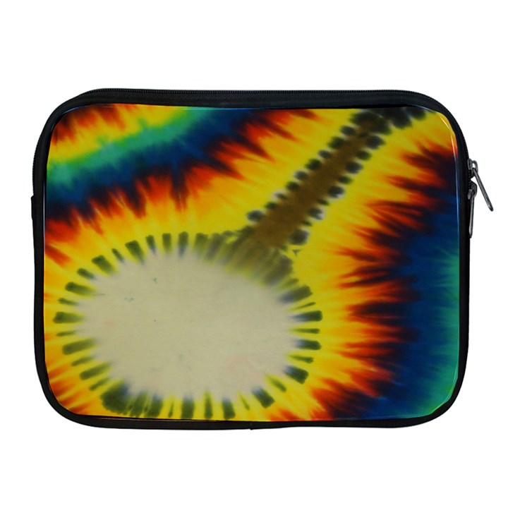 Red Blue Yellow Green Medium Rainbow Tie Dye Kaleidoscope Opaque Color Apple iPad 2/3/4 Zipper Cases