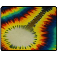 Red Blue Yellow Green Medium Rainbow Tie Dye Kaleidoscope Opaque Color Double Sided Fleece Blanket (medium)  by Mariart