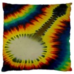 Red Blue Yellow Green Medium Rainbow Tie Dye Kaleidoscope Opaque Color Standard Flano Cushion Case (One Side) Front