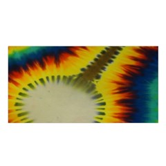 Red Blue Yellow Green Medium Rainbow Tie Dye Kaleidoscope Opaque Color Satin Shawl by Mariart