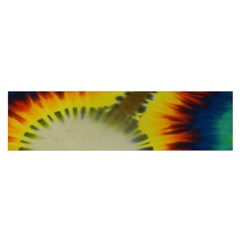 Red Blue Yellow Green Medium Rainbow Tie Dye Kaleidoscope Opaque Color Satin Scarf (oblong) by Mariart