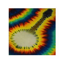 Red Blue Yellow Green Medium Rainbow Tie Dye Kaleidoscope Opaque Color Small Satin Scarf (square) by Mariart