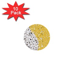 Spot Polka Dots Orange Black 1  Mini Buttons (10 Pack) 