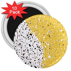 Spot Polka Dots Orange Black 3  Magnets (10 Pack) 