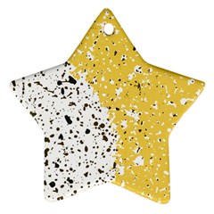 Spot Polka Dots Orange Black Star Ornament (two Sides) by Mariart