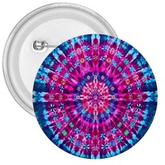 Red Blue Tie Dye Kaleidoscope Opaque Color Circle 3  Buttons by Mariart