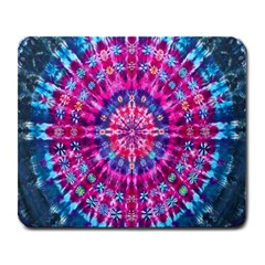 Red Blue Tie Dye Kaleidoscope Opaque Color Circle Large Mousepads by Mariart