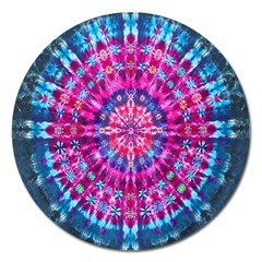 Red Blue Tie Dye Kaleidoscope Opaque Color Circle Magnet 5  (round) by Mariart