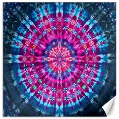 Red Blue Tie Dye Kaleidoscope Opaque Color Circle Canvas 16  X 16  