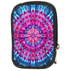 Red Blue Tie Dye Kaleidoscope Opaque Color Circle Compact Camera Cases