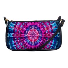 Red Blue Tie Dye Kaleidoscope Opaque Color Circle Shoulder Clutch Bags by Mariart