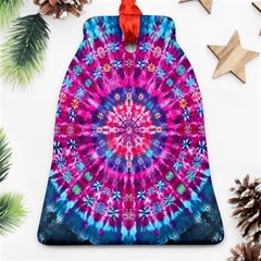 Red Blue Tie Dye Kaleidoscope Opaque Color Circle Bell Ornament (two Sides) by Mariart