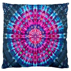 Red Blue Tie Dye Kaleidoscope Opaque Color Circle Large Flano Cushion Case (two Sides) by Mariart