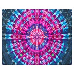 Red Blue Tie Dye Kaleidoscope Opaque Color Circle Double Sided Flano Blanket (medium) 